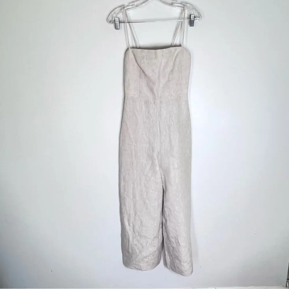 Reformation Overland Linen Wide Leg Jumpsuit Sz 0
